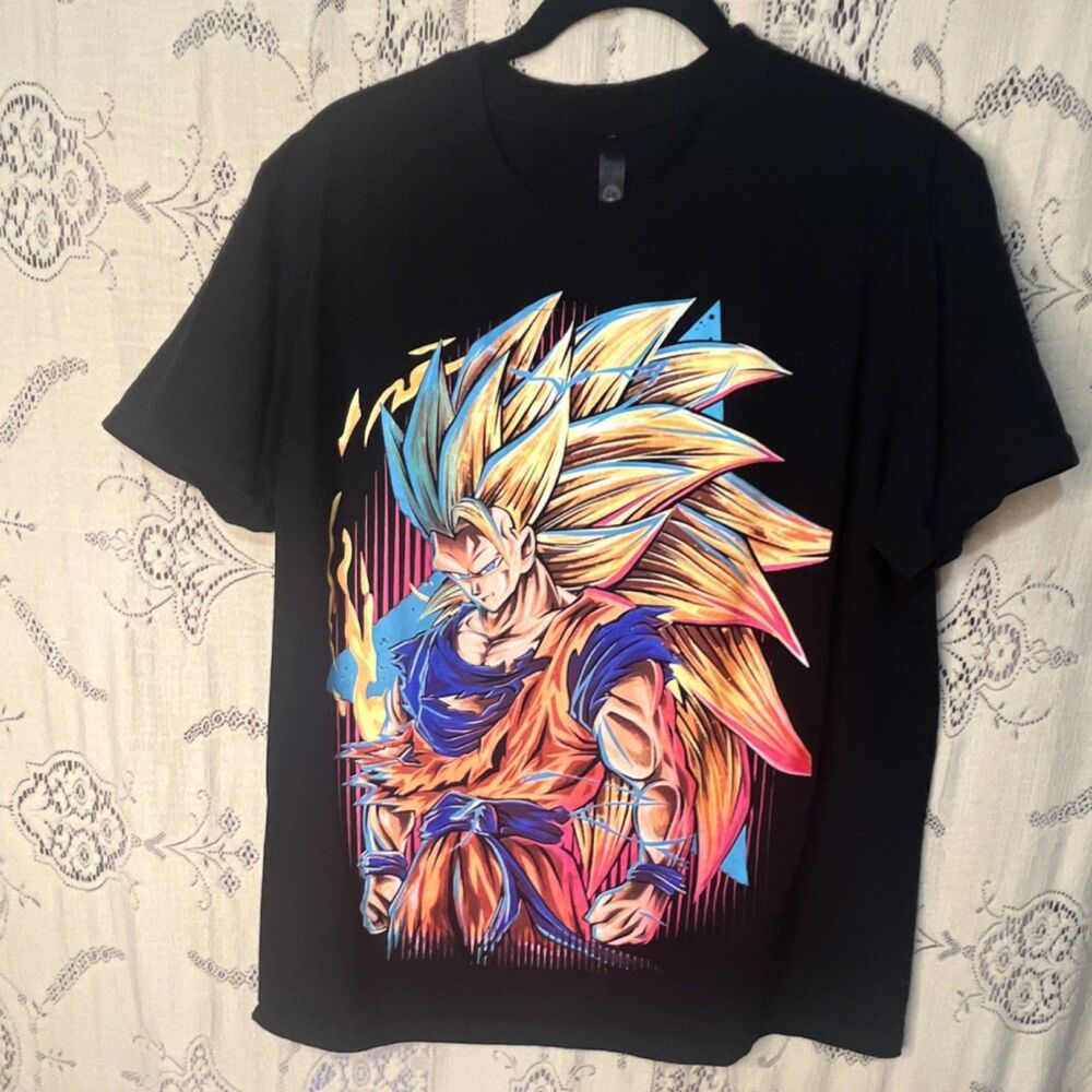 Cococo Cotton Dragon Ball Goku Black Men's Graphic Cotton T-Shirt Size G
